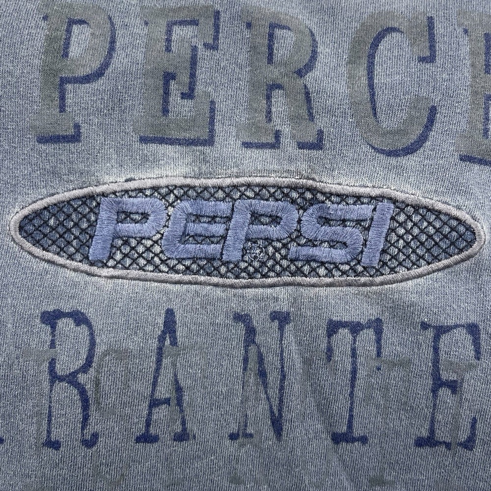 Vintage 90s Pepsi Tshirt Single Stitch 100 Percent Guaranteed Size XL Faded Wash - Picture 2 of 7